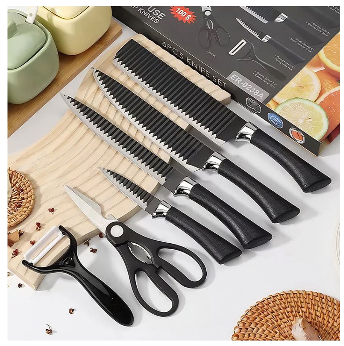 Set Cuchillos Profesional 6Pzs Pela papa
